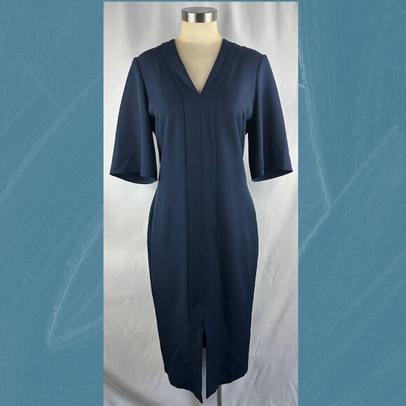ASOS V-Neck Midi Short Sleeve Dress - Picture 1 of 13